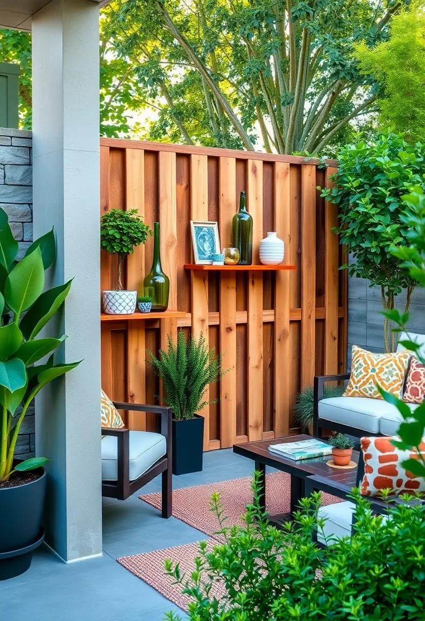Pallet ⁤Fence with Art Nooks: Create a ⁤funky⁣ fence design⁣ that⁣ includes small shelves ‍or nooks​ for displaying‌ garden art and‍ personal​ touches