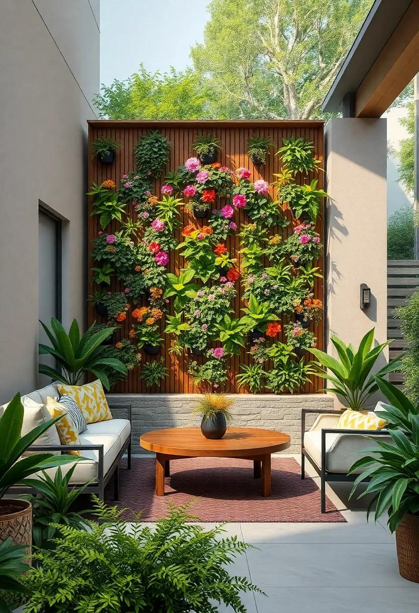 Vertical ‌Gardens: Combine art and functionality with ⁤a​ vertical garden fence that showcases colorful flowers and greenery, ⁤serving as both fence and decor