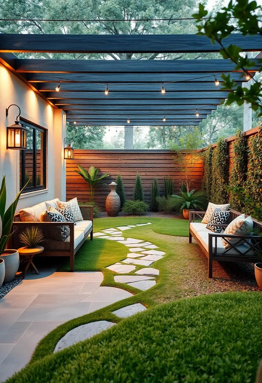 Curvy Charm: Observe ‌the allure of a‍ curvilinear path ‍made from interlocking stones that guide the eye and lead the way ⁢throughout your garden