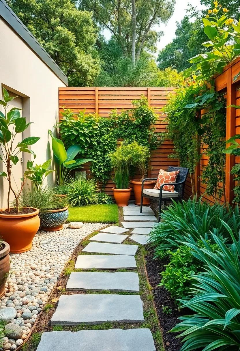 Garden⁣ Gallery:‍ Step onto a pathway of ‍stepping stones⁤ decorated ‌with mosaic art, surrounded by a ⁣coordinated⁣ fence that highlights your personal style