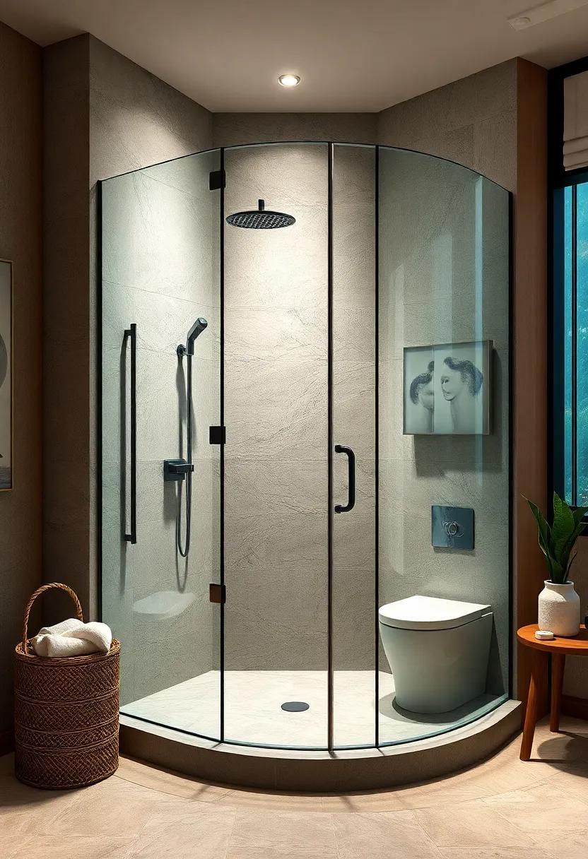 corner Shower Ideas: Maximize smaller bathrooms with clever corner glass shower designs that blend functionality with modern style