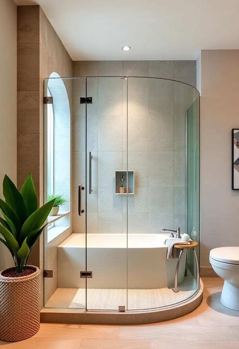 Custom⁢ Curves: ‌Discover the allure of custom-curved glass enclosures that can soften the overall look of your bathroom⁣ while providing a touch of elegance
