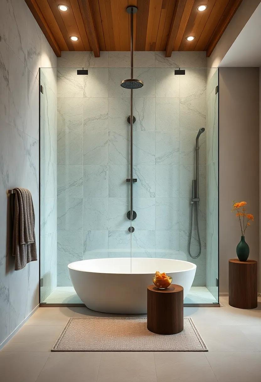 Dual ⁢Shower ⁢Heads: Learn how a glass-enclosed shower ⁢with dual shower heads can promote relaxation⁣ and offer a luxurious bathing⁣ experience