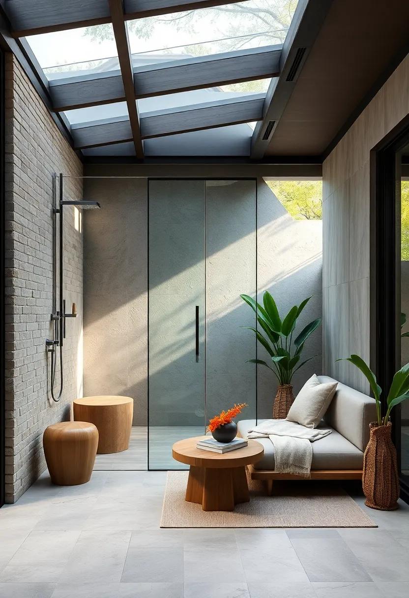 Outdoor showers: Draw inspiration from‍ designs ​that blur the lines⁣ between ‌indoors and outdoors, featuring glass walls that open into gardens or patios