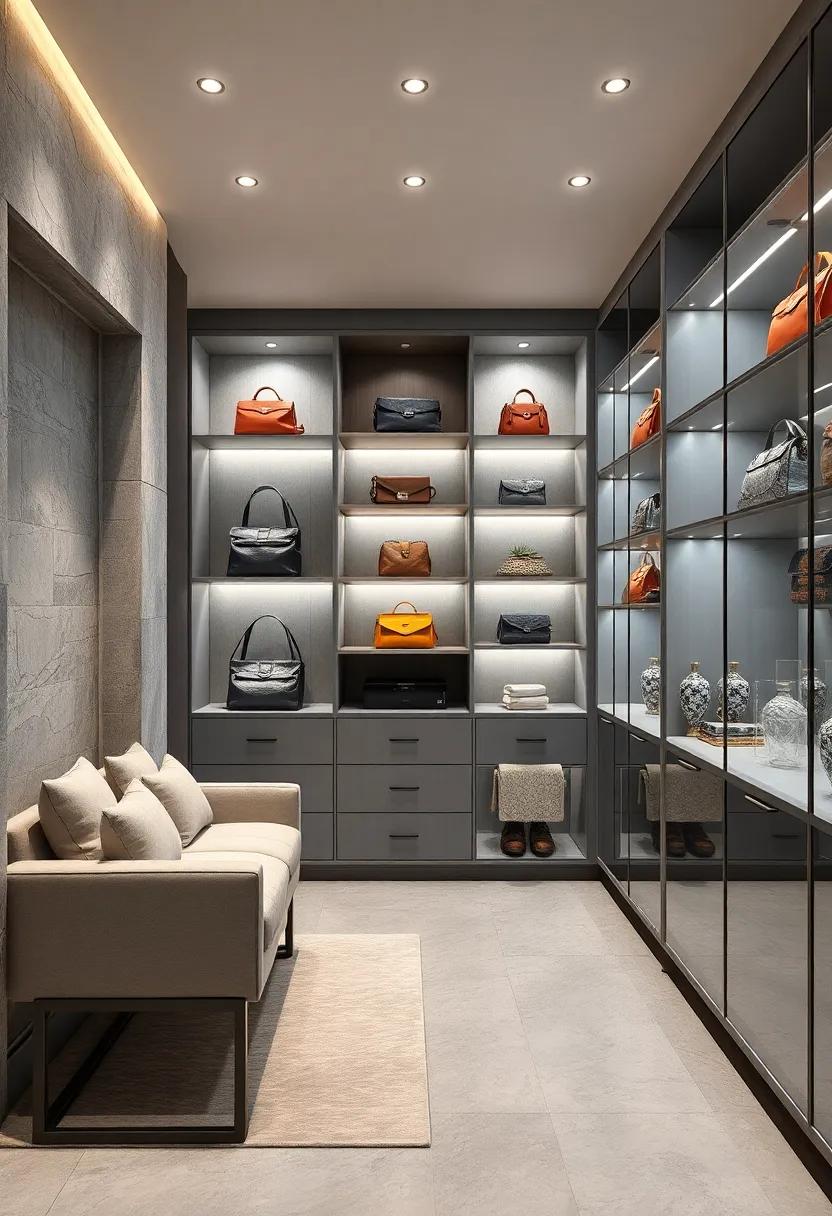 Freestanding Display Units:‍ Invest in freestanding display units ⁢in a sleek gray finish‌ that allows for a dynamic arrangement of handbags and stylish ⁢décor