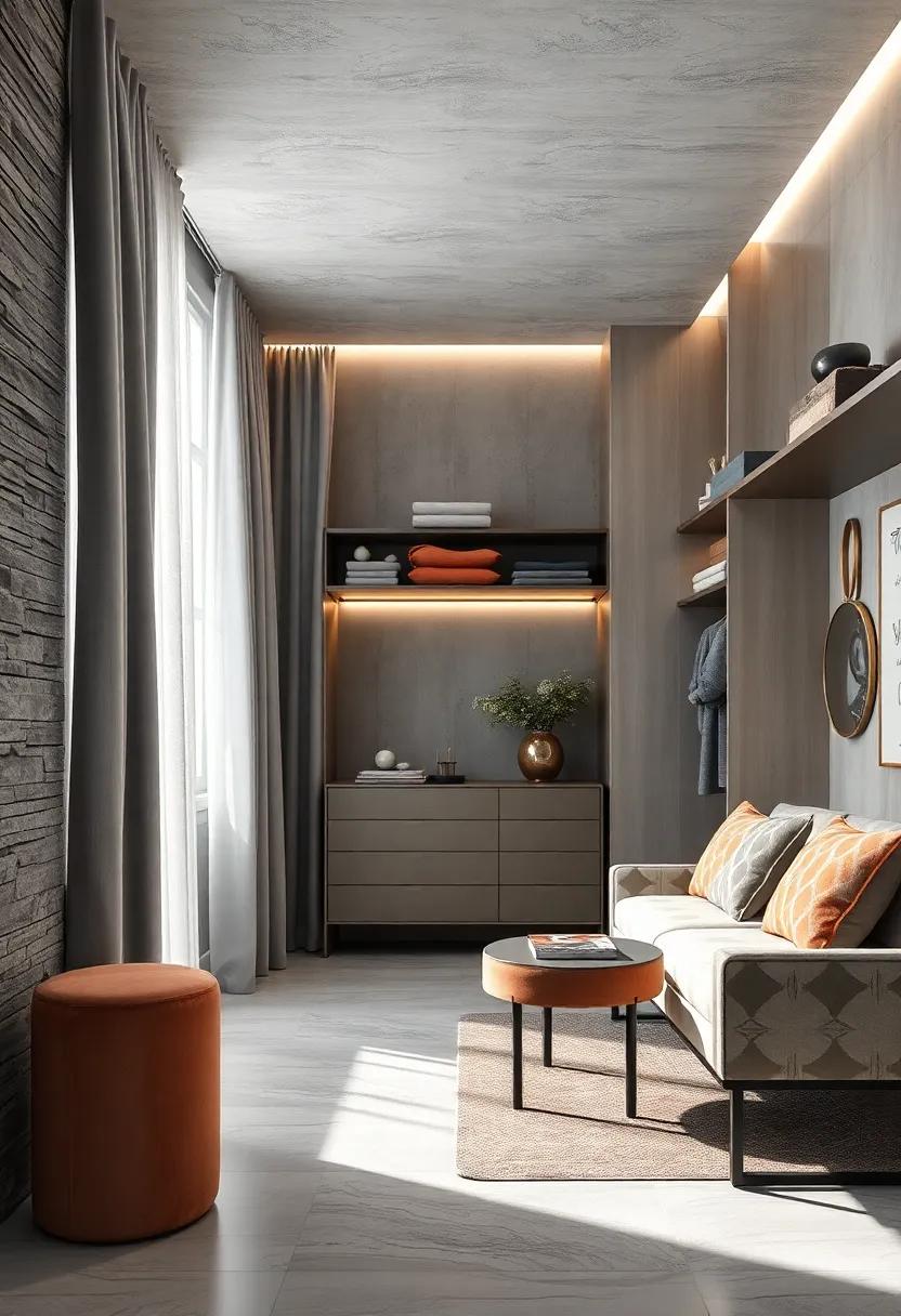 Soft Drapery: Frame your closet windows with sheer gray drapes that ⁣allow‌ natural light to filter in while⁢ preserving an airy ‌atmosphere