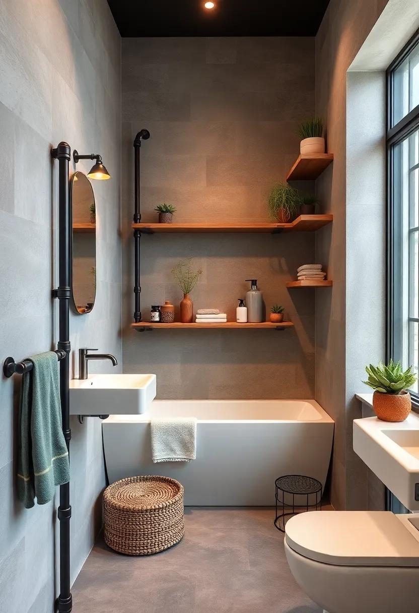Discover the⁤ versatility of⁤ U-shaped pipe shelving, perfect for ⁤maximizing⁣ corner‍ spaces while showcasing decorative plants and unique ​toiletries