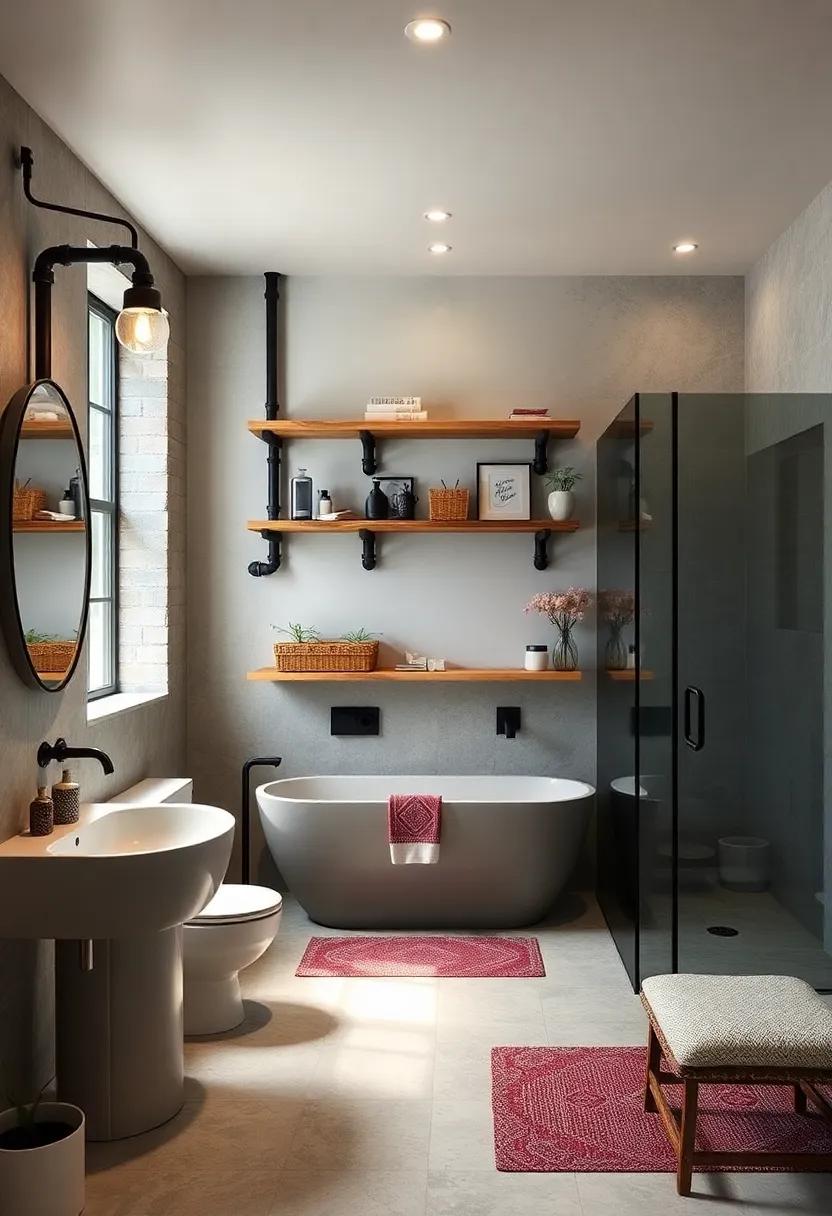 Explore⁤ the beauty of reclaimed materials: these ​repurposed pipes not only support creative‌ shelving but⁤ also⁤ tell a story​ of ⁣sustainability and style