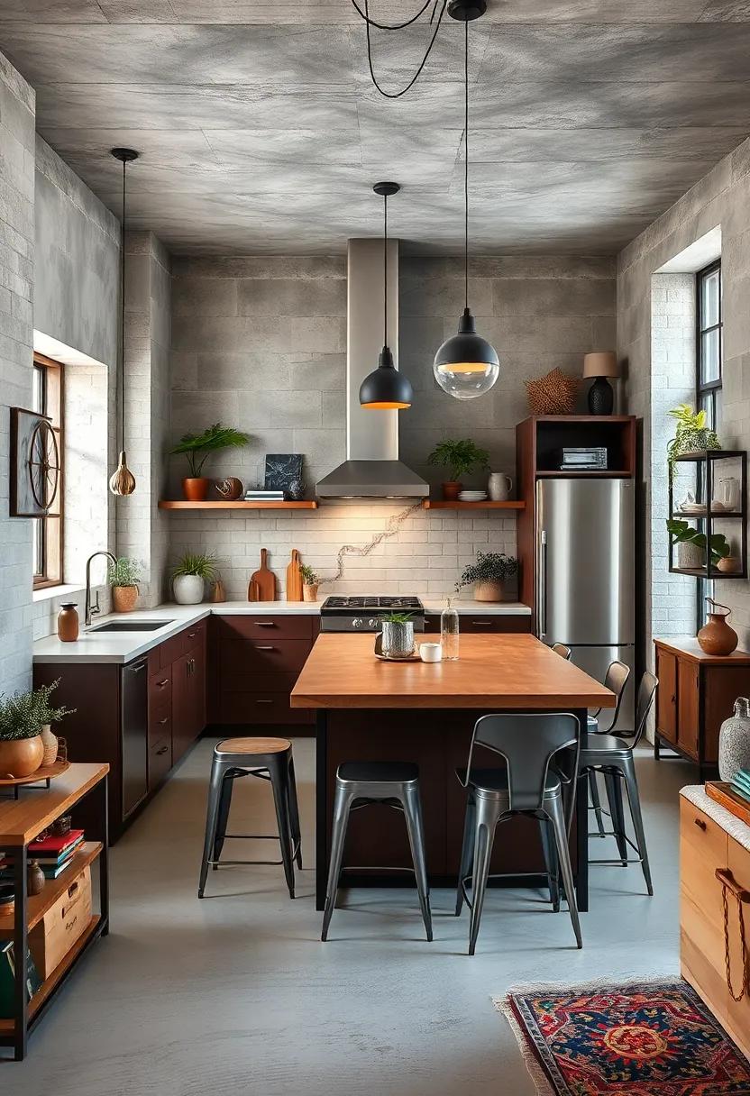 Metal Furniture: Include ⁣metal ‌stools ‍or chairs that echo the industrial⁢ vibe ​while providing durable seating options