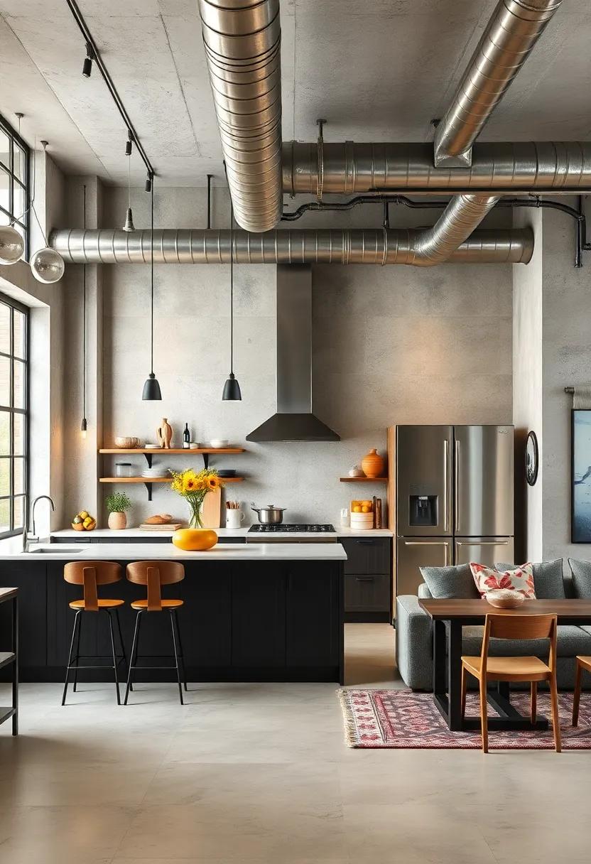 open⁣ Ductwork: ‌Showcase open duct and pipework​ for ‍an authentic industrial look,revealing the inner workings of your⁣ space