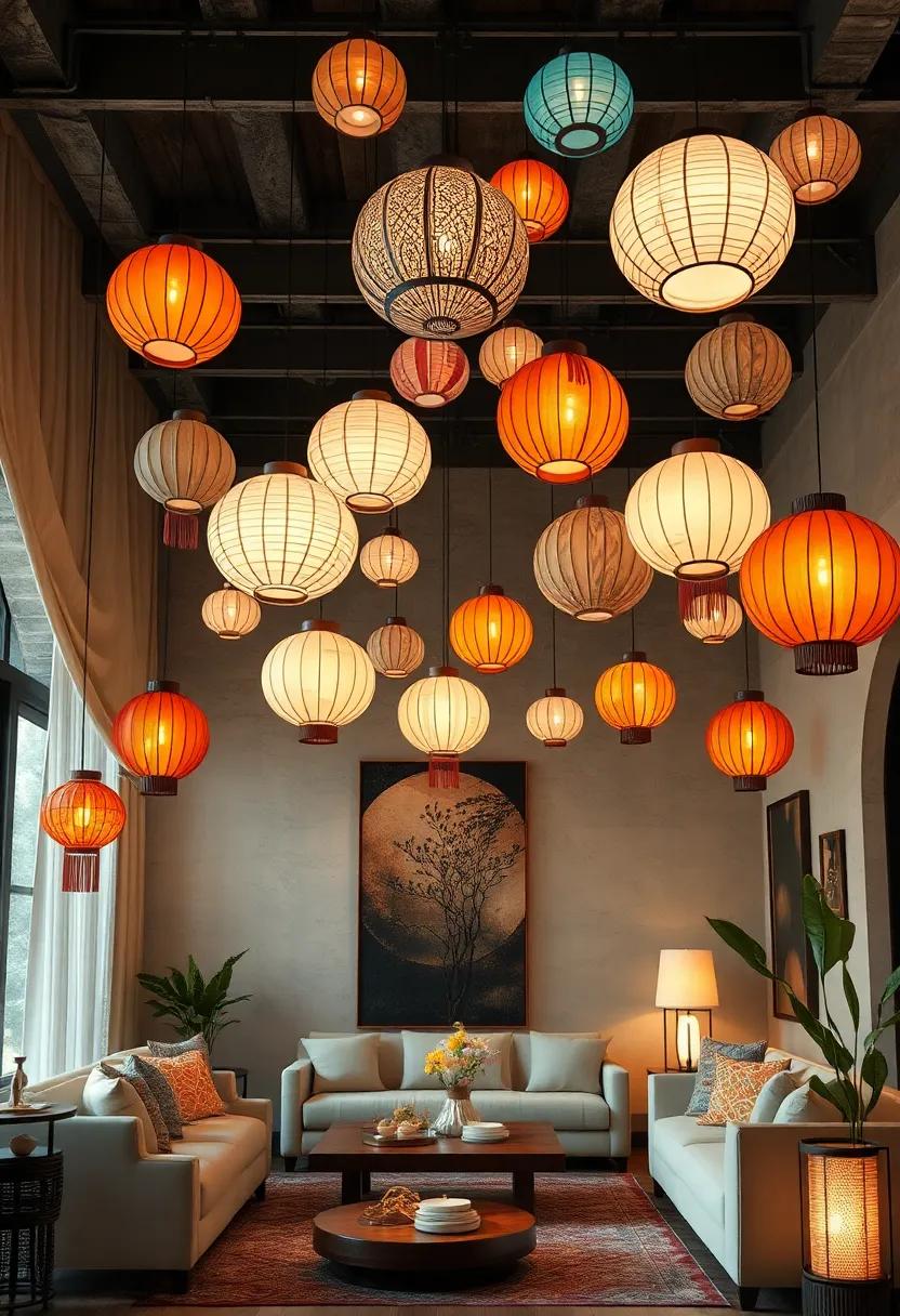 Artistic Installations: Create an artful display by ​suspending paper lanterns of ‍various shapes and colors from the ceiling, making your room feel​ whimsical yet balanced