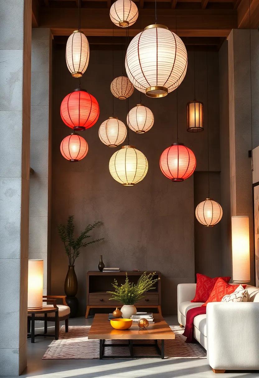 Layered Lighting: combine ⁤different sizes of‌ paper lanterns ​at‍ varying heights‌ for⁣ a dynamic lighting arrangement that draws the eye upward