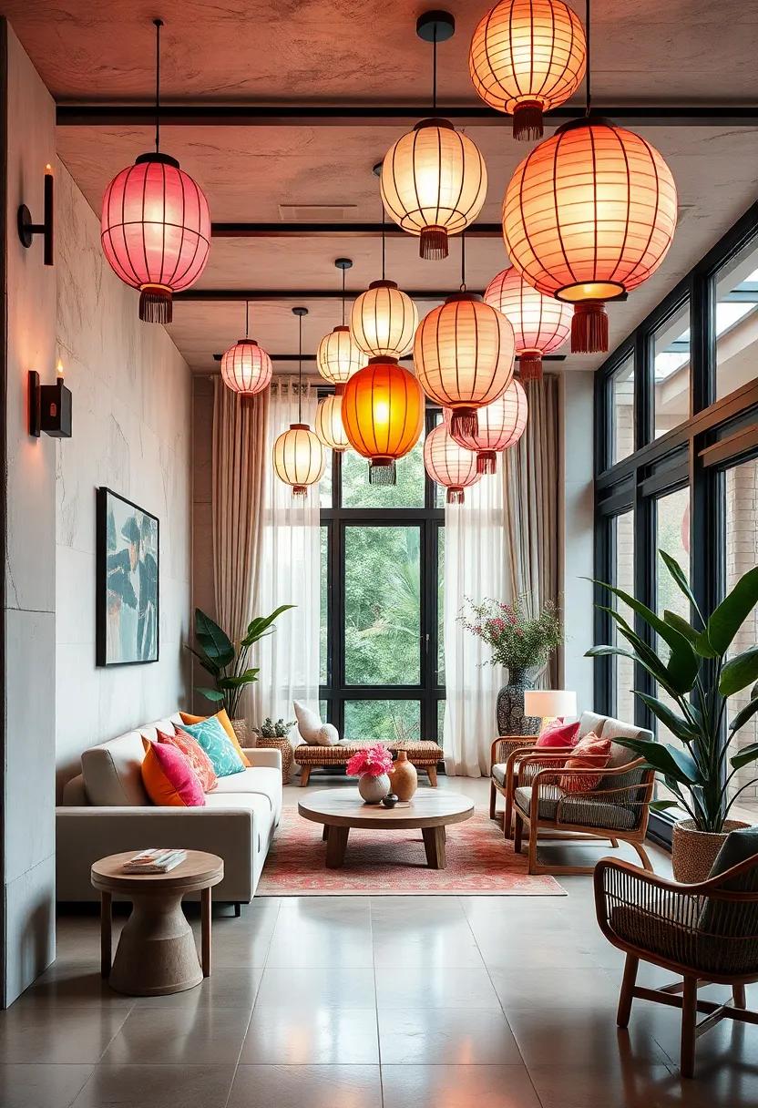 Mid-Century‌ Inspiration: Use⁤ retro-style paper lanterns that incorporate bold colors and geometric shapes ‌to add a splash of mid-century flair to Japandi furnishings