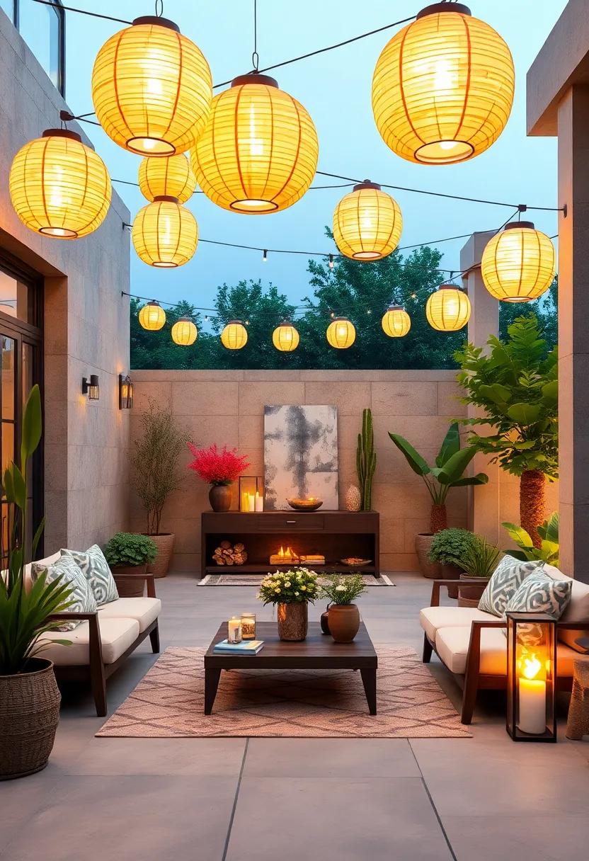 Outdoor Serenity:⁣ transform your patio into a tranquil retreat with softly lit paper⁣ lanterns that foster a warm and ‍inviting evening atmosphere