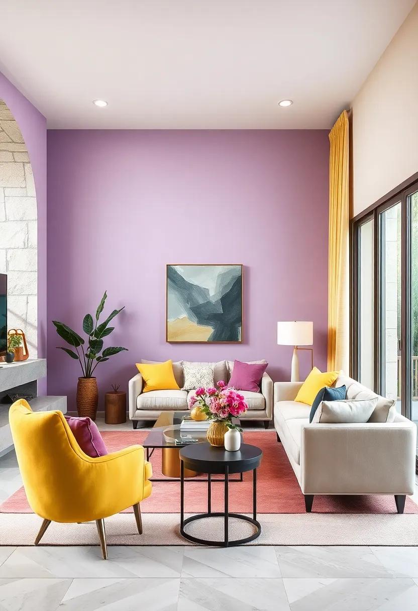 Light⁢ Lavender and ⁣Pale Yellow: The subtle contrast between these shades ‍creates a whimsical ⁣effect, adding a touch‍ of playfulness without⁢ overwhelming the senses