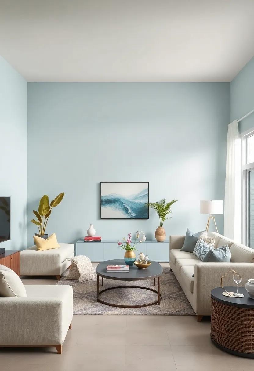 Misty Blue and Cream: ‌This ⁤cool palette evokes a fresh, oceanic⁣ vibe that keeps the atmosphere light and breezy