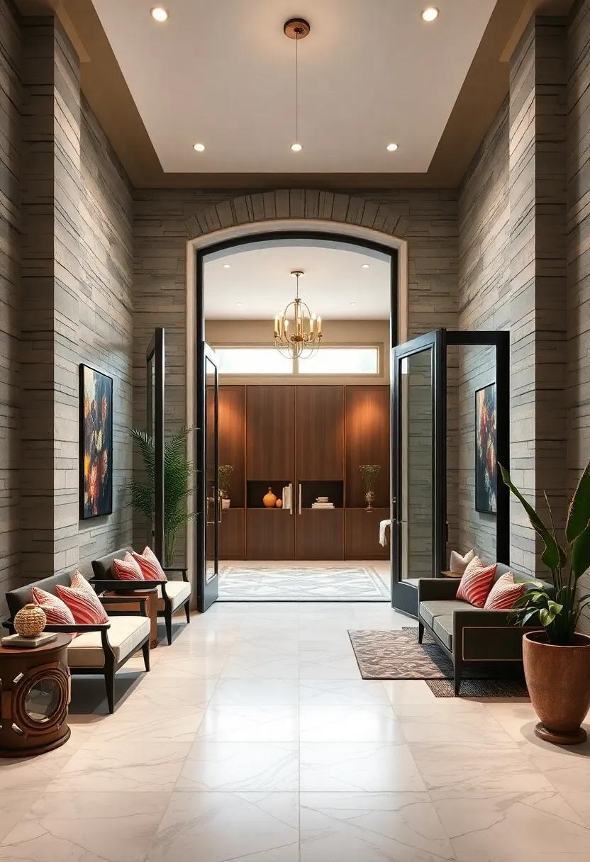 Grand Double Doors: Introduce an element of drama with oversized double doors that command attention and set the tone for elegance as soon as you walk in