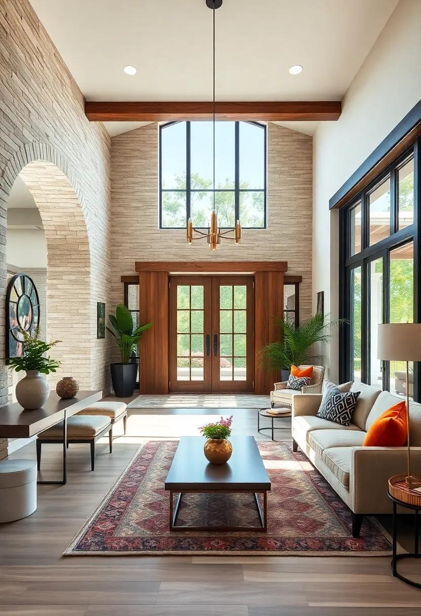 Modern Farmhouse Touch: Blend traditional charm with modern elements by adding reclaimed wood beams or barn doors for a rustic yet refined look