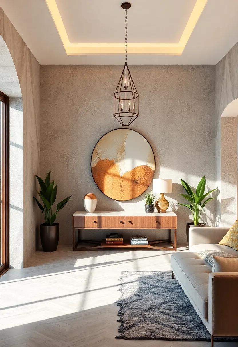 Unique Console Table: choose a custom or designer console table that complements your decor style and provides a perfect spot for decor or keys