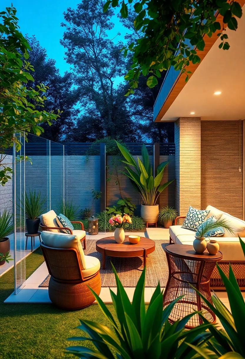 Clear Acrylic panels: For an ultra-modern look, choose clear acrylic panels that keep ​sightlines open while defining your garden space