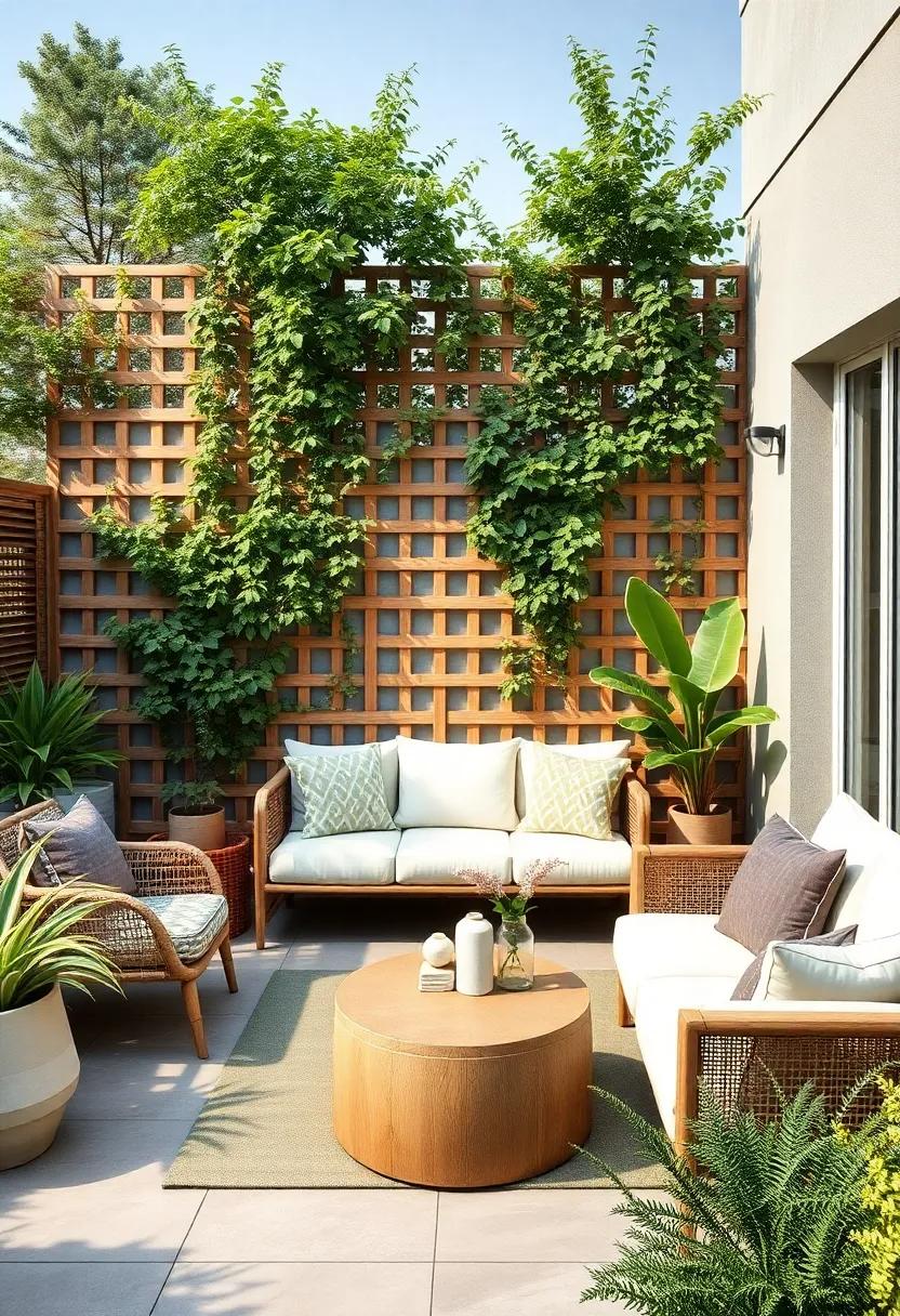 Simple Lattice Design: Use lattice panels ⁢for a‍ lightweight fence that allows vistas while supporting climbing ⁢plants for ‌a⁣ beautiful display