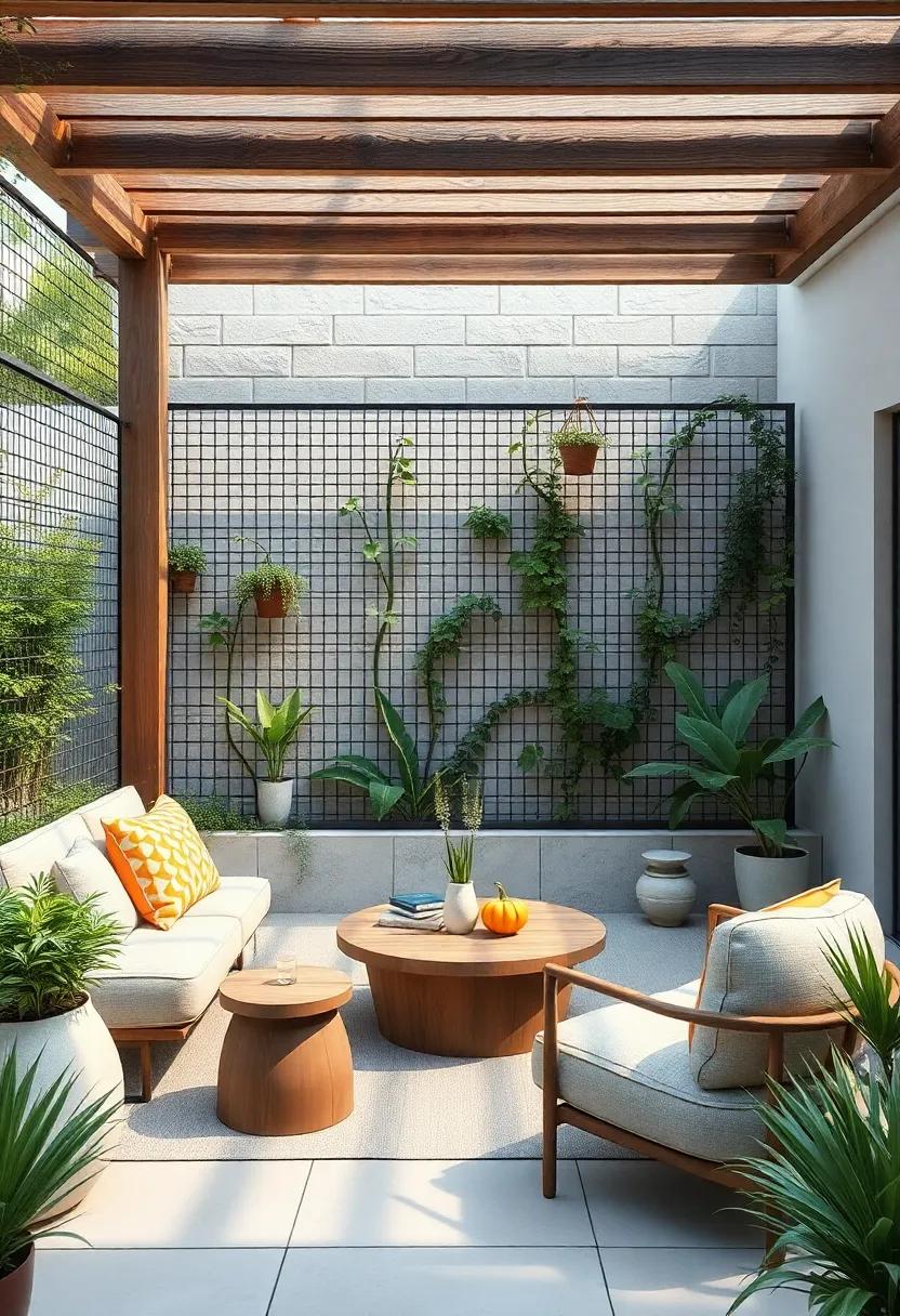 Wire⁣ Mesh with Climbing Plants: Incorporate ⁢a wire mesh⁤ fence that allows climbing⁤ plants to flourish, adding​ life and​ texture to your outdoor ​space
