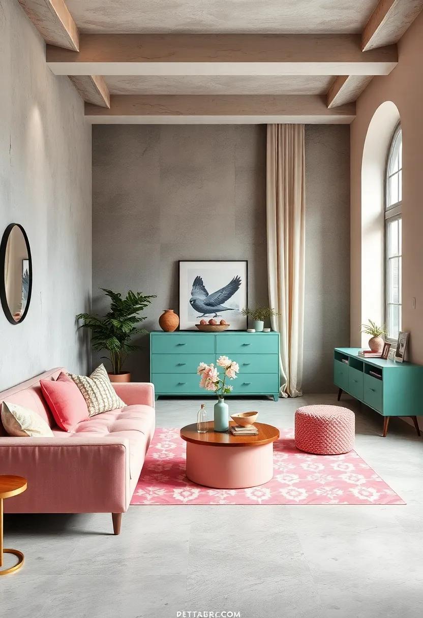 Statement Pieces: Choosing Standout Furniture⁢ in ⁤Mint and Rose Shades