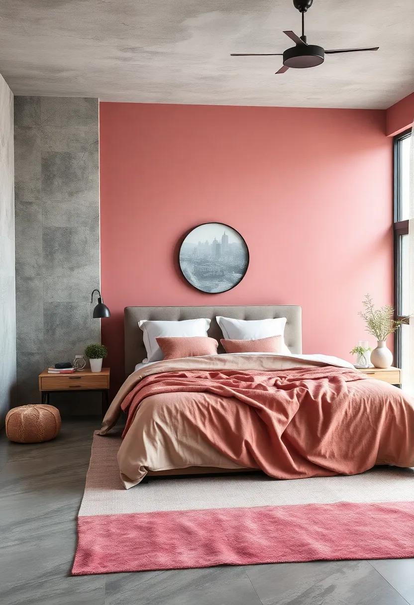 Dusty Pink and ​Gray: An elegant pairing that combines romantic charm with modern⁣ simplicity, ideal for a cozy yet stylish bedroom