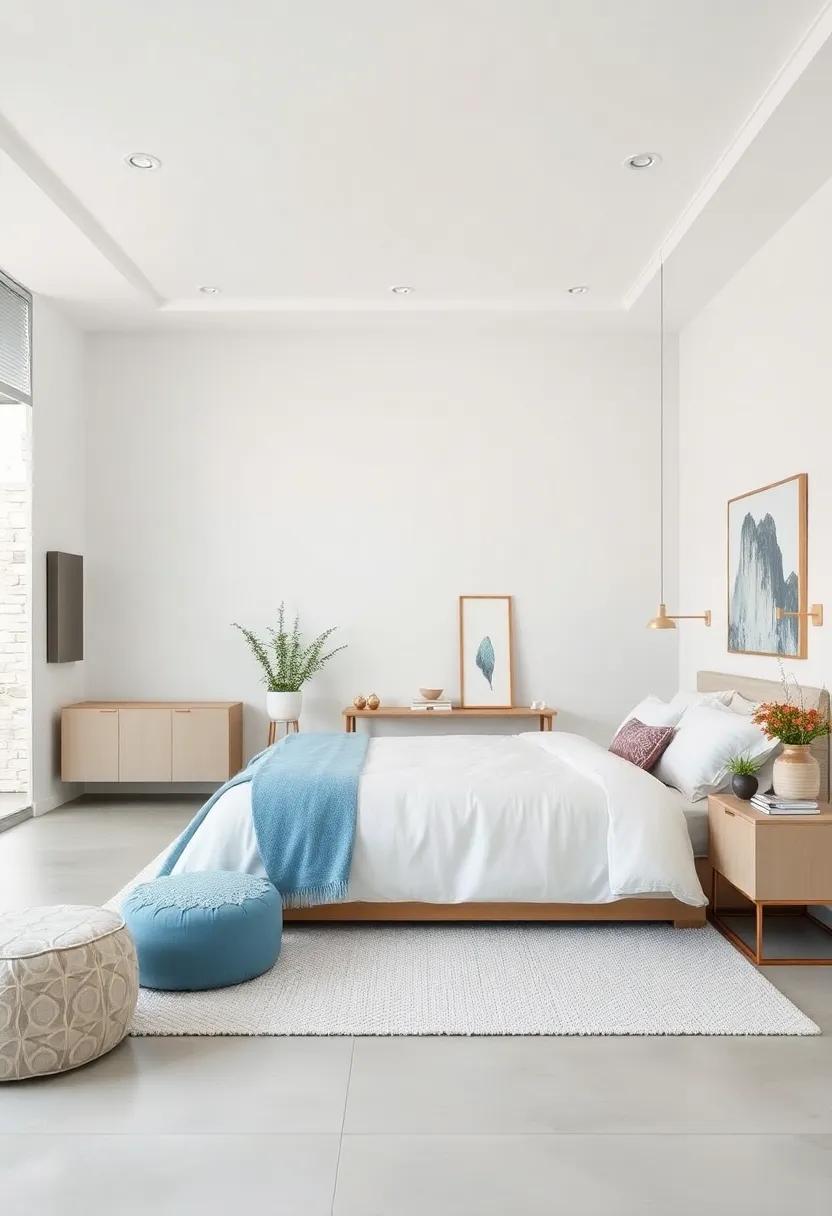 ice Blue and⁤ White: A crisp, refreshing combination ‌that feels airy, making the bedroom feel larger and more open