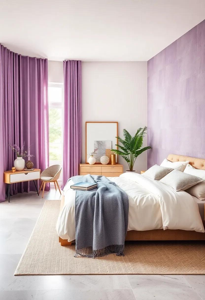 Lavender and ‌Cream:⁣ Gentle and soothing, this combination brings a sense of ⁢calmness and sophistication into your restful sanctuary