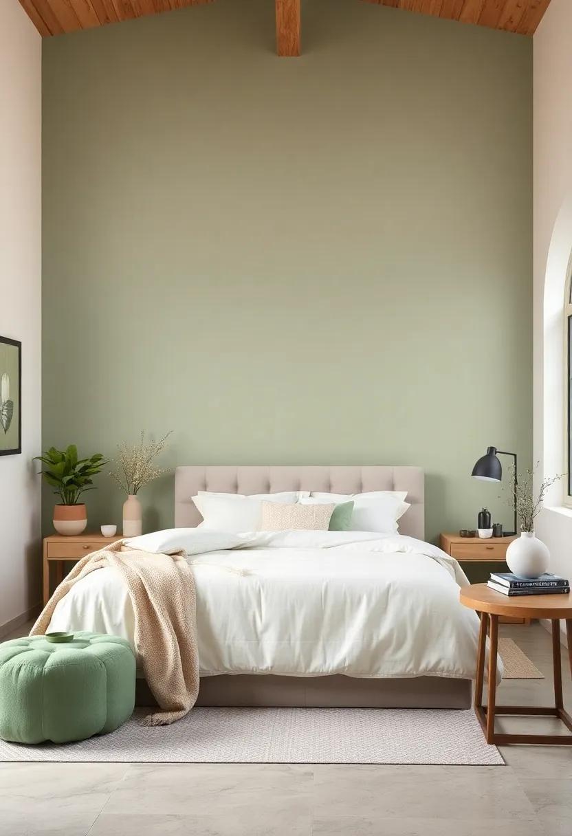 Soft Sage Green and Cream: A refreshing palette that evokes a sense of tranquility,‍ perfect for creating a serene environment