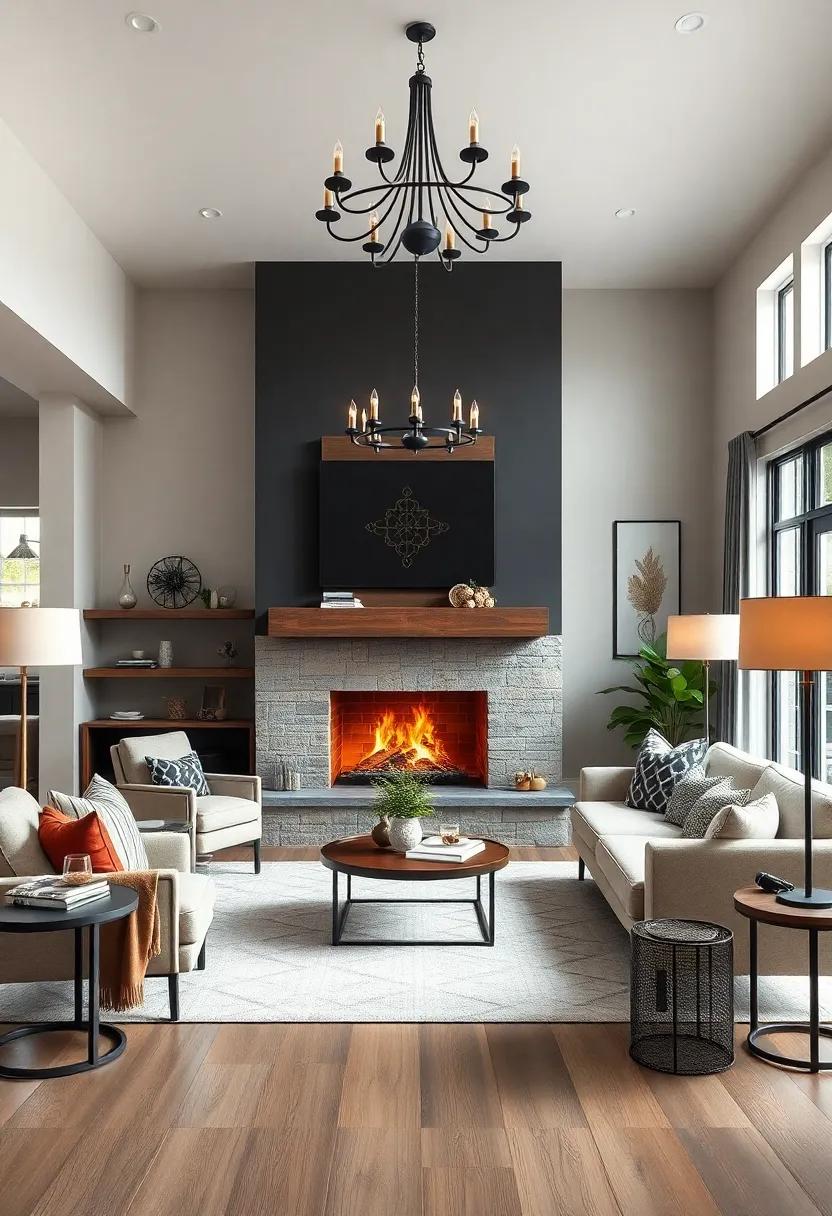 Use ⁢a mix of ⁤vintage-inspired and modern lighting ⁤fixtures, like an ornate‌ chandelier paired ‌with sleek floor lamps, to create visual‌ interest