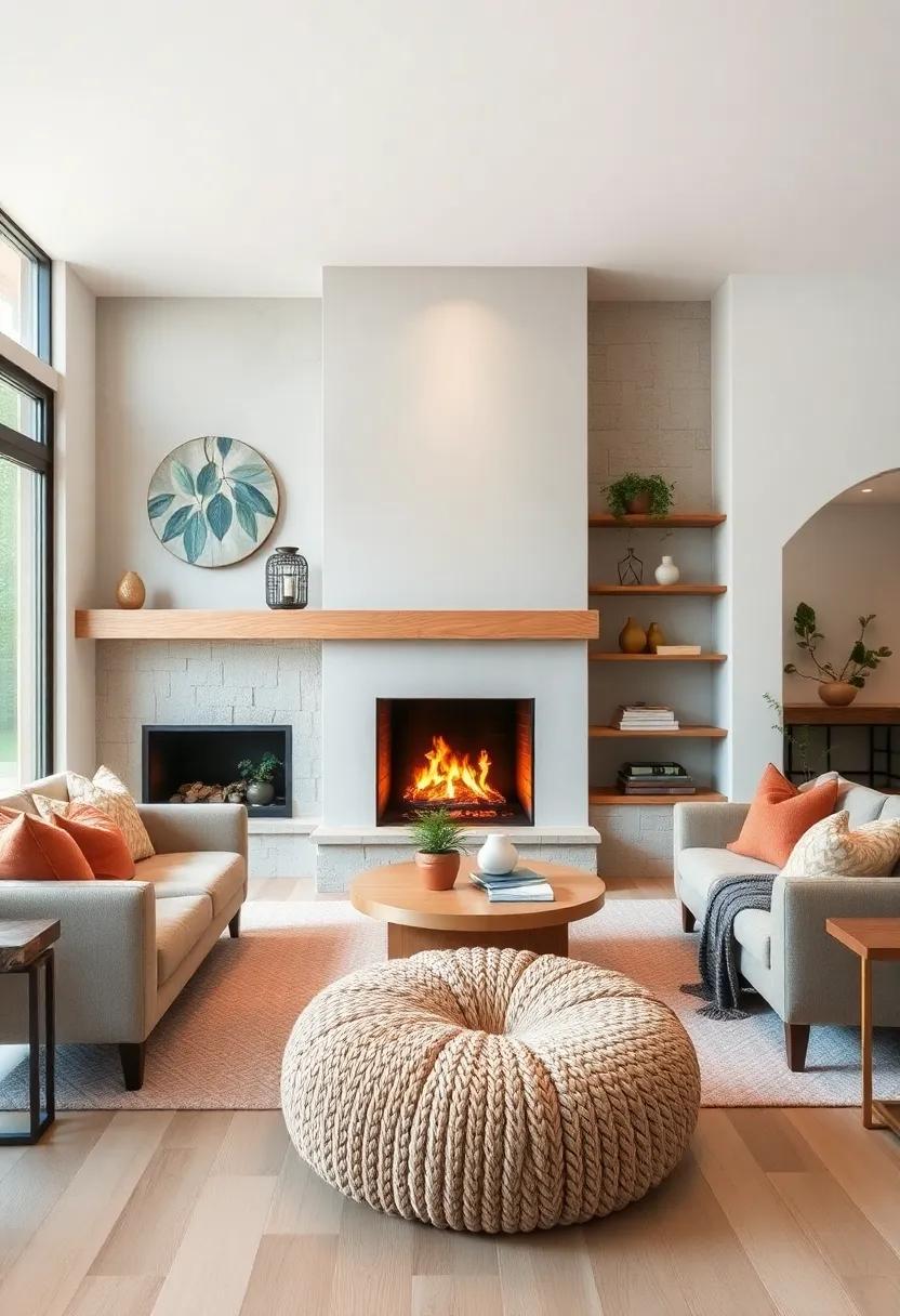 Introduce a cozy, knitted ‍pouf as an extra seat or footrest, making the space feel inviting​ and playful