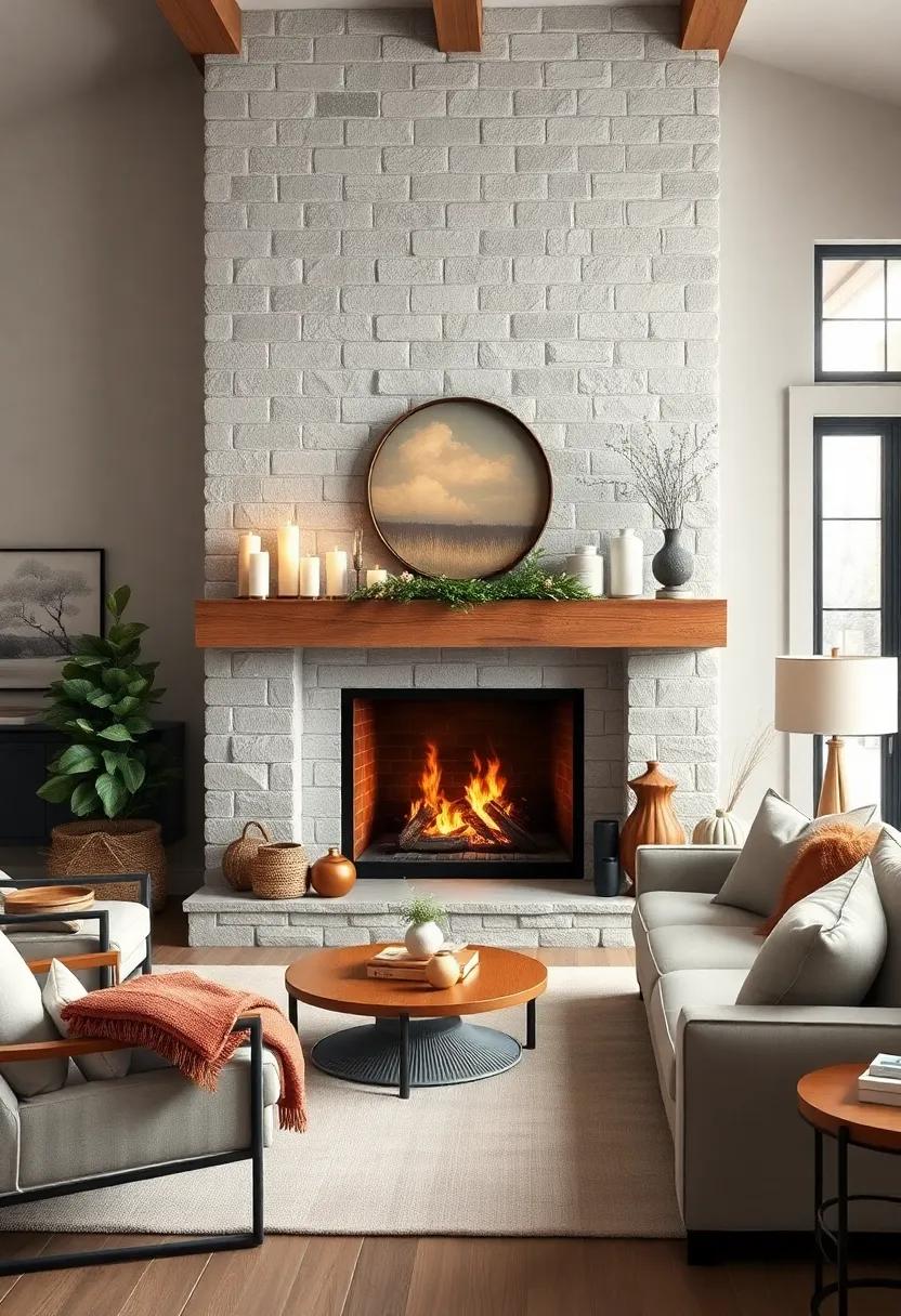 Opt for a statement fireplace mantel adorned with seasonal decorations, such as⁢ candles, greenery, or ⁣vintage ⁣collectibles