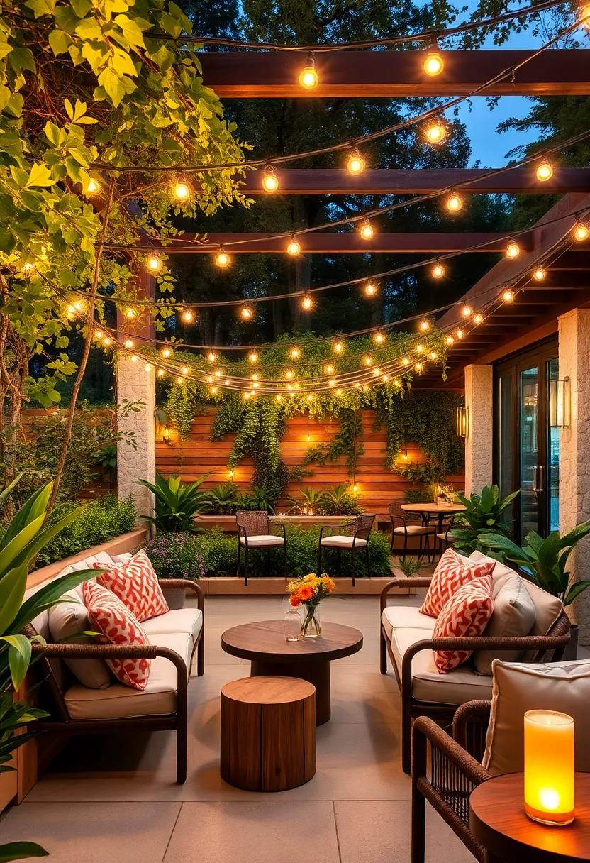 Garden Hideout: ‌Here, string lights form a whimsical‍ web ⁤above a lush garden, inviting patrons to⁤ indulge in seasonal cocktails while surrounded by nature