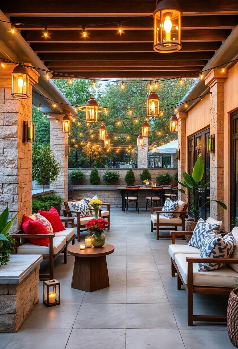 The Lantern Patio: Enjoy‌ the charm of handcrafted ⁤lanterns paired with soft‍ string lights, perfect⁢ for a relaxed⁢ evening complete with​ comforting bites and heartwarming drinks