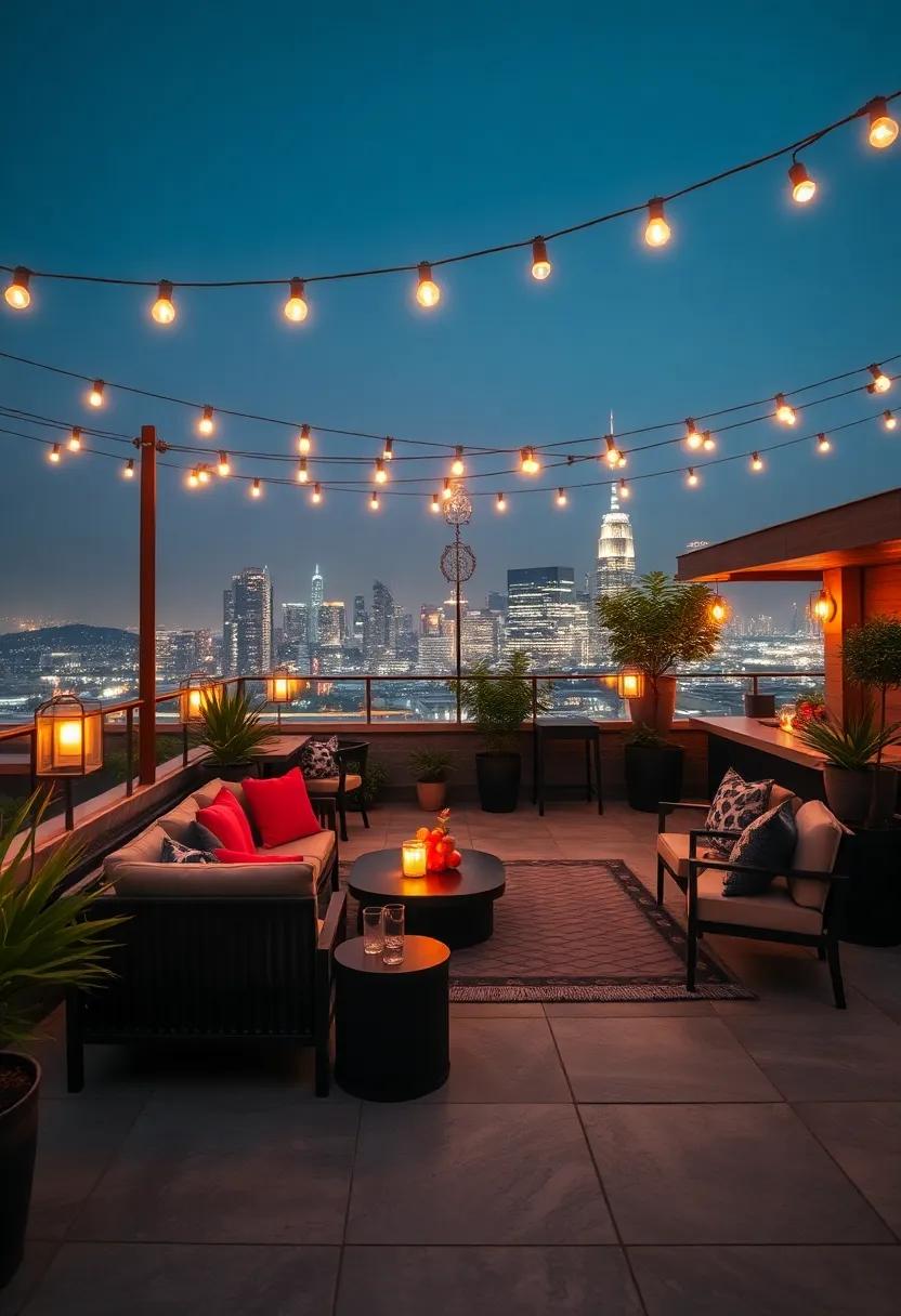 Skyline Soiree: ⁤Offering breathtaking ⁢city views, this rooftop bar features a chic setup⁣ with elegant string​ lights ‍that illuminate your evening soirée ⁤with style
