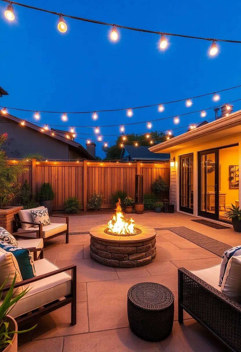 Embrace the⁤ Ambiance: String fairy lights above your fire pit area for a⁤ magical twilight ⁤experience that enhances ⁣any outdoor gathering