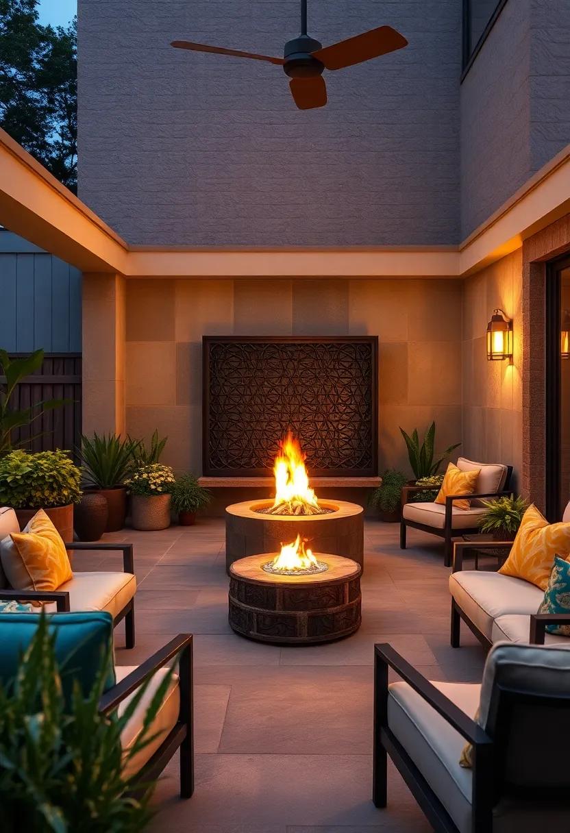 Fire Pit ⁢Screen: Incorporate a decorative fire ​pit screen that not only enhances safety ​but can ⁢also project artistic shadows and patterns as ‍the ​fire burns