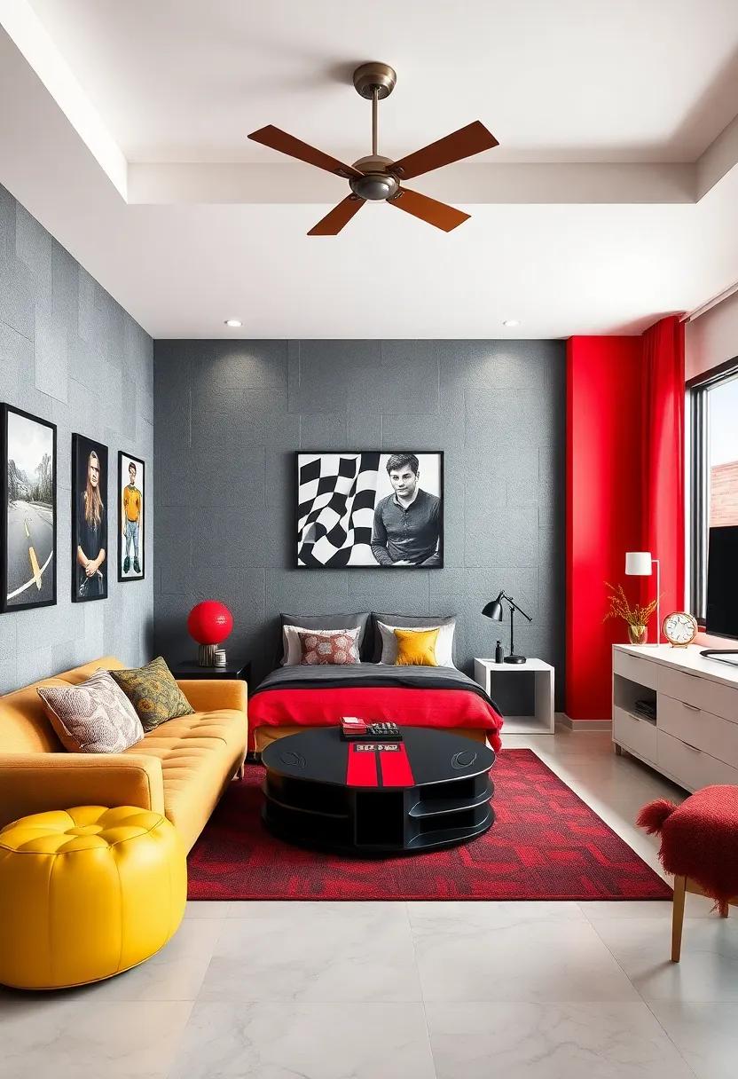 Start with a⁤ racing-themed color palette featuring ⁣bold reds, ‌blacks, and yellows to set the stage for speed and excitement