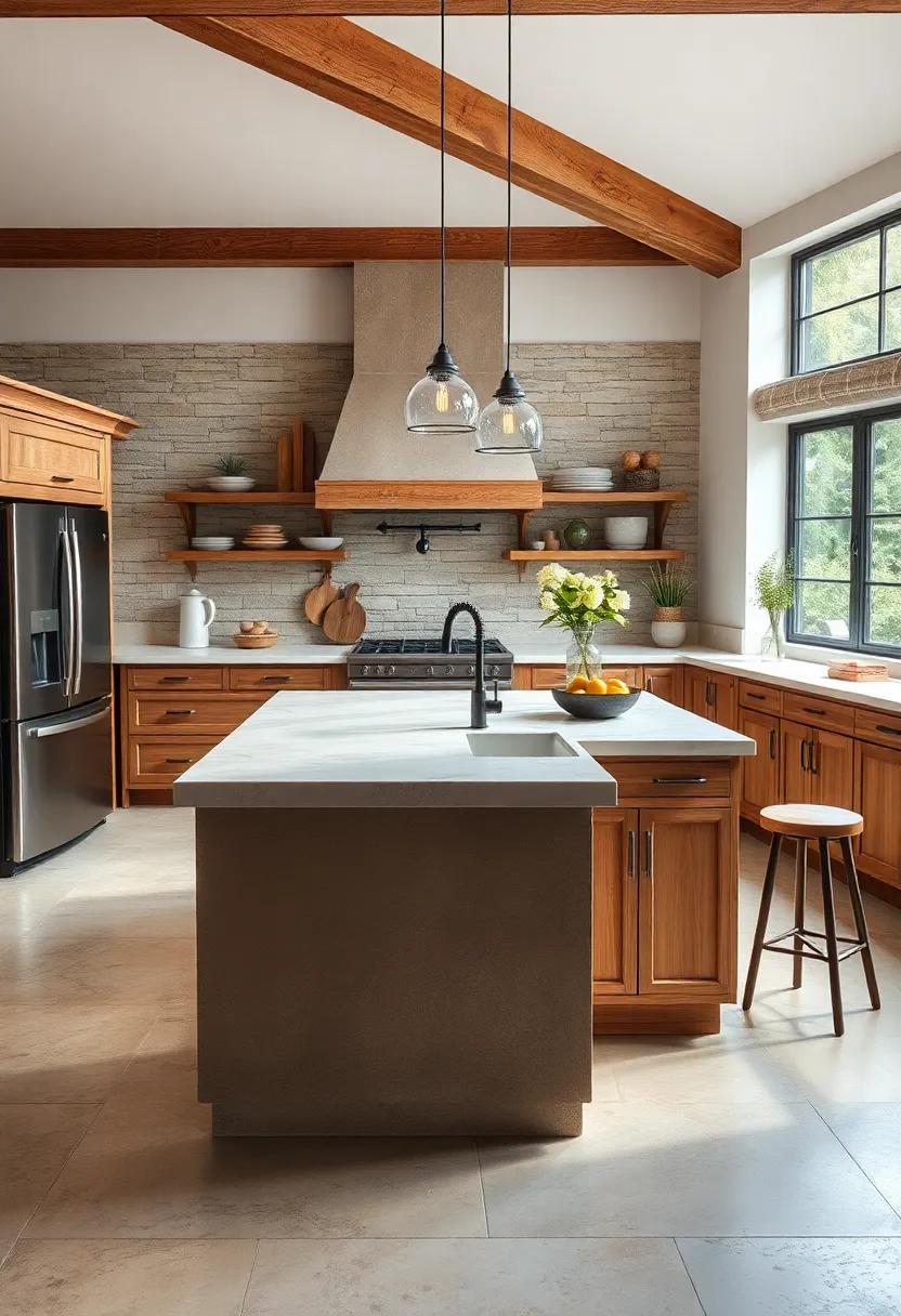 Farm Sink Integration: A kitchen island with a built-in farm sink merges convenience and charm, becoming the heart of your cooking experience