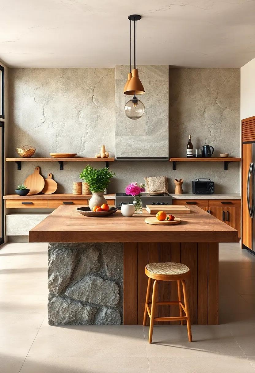 Handcrafted Artisan Touch: Invest in a handcrafted kitchen island that highlights local artisans' work,providing not just utility but a unique centerpiece for your culinary space