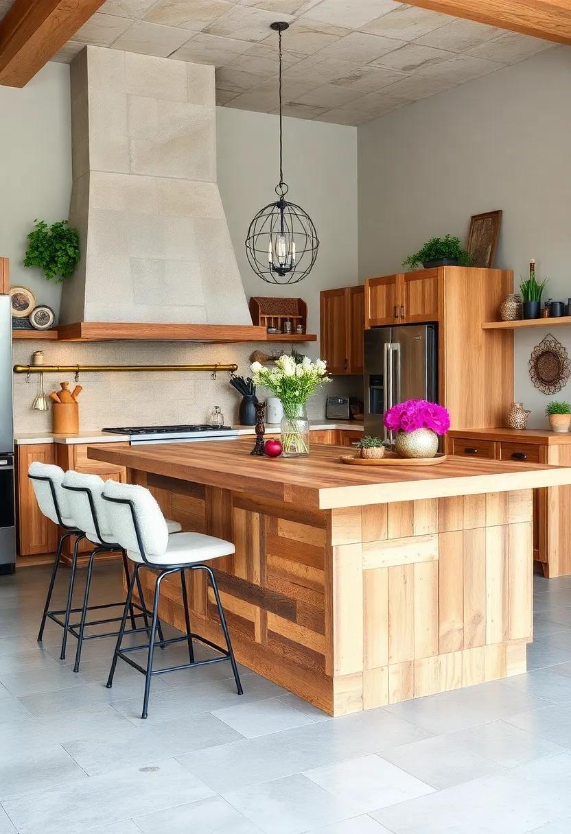 Reclaimed Pallet Bliss: A clever and cost-effective approach, this island made from pallet wood showcases sustainability without sacrificing style