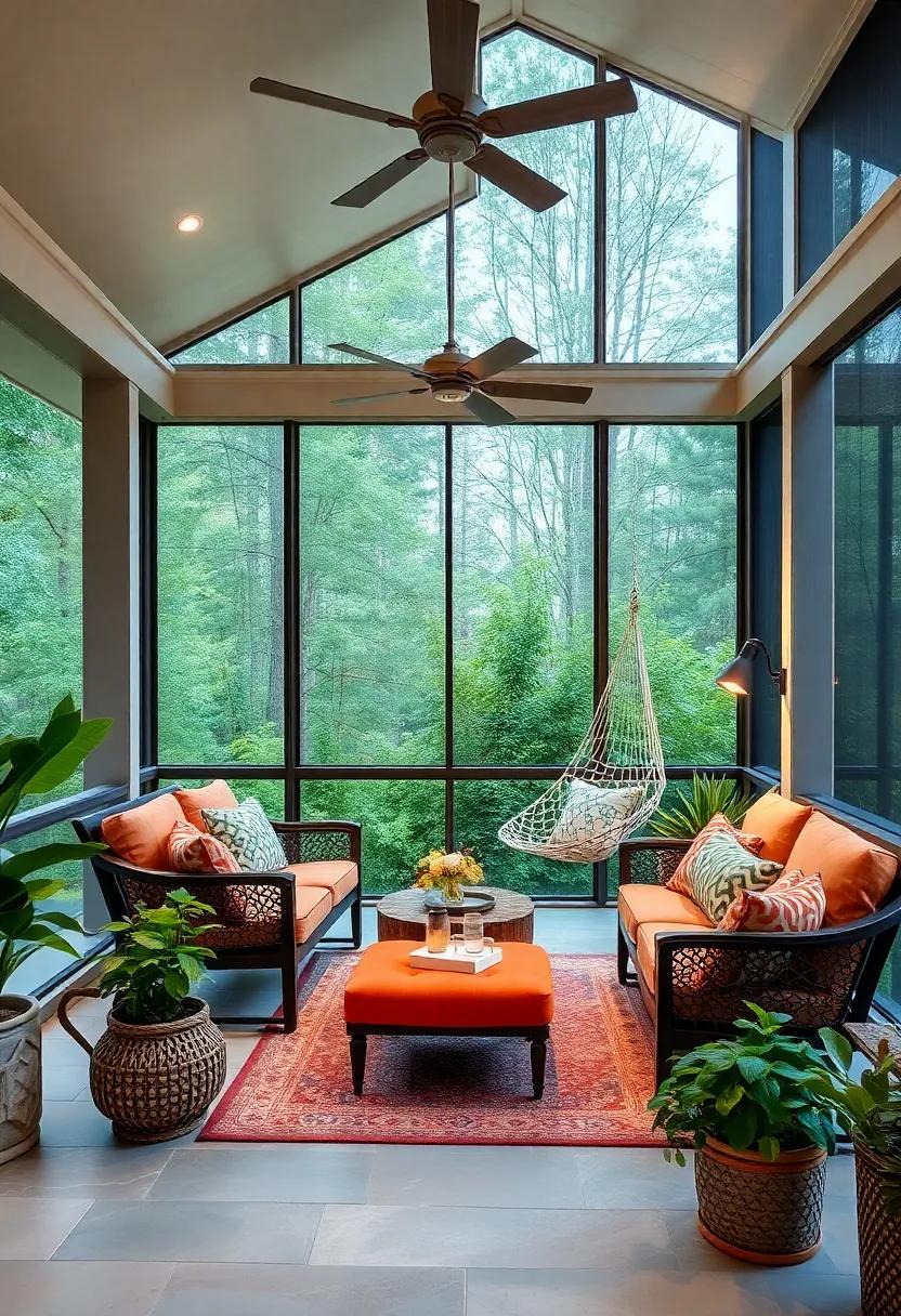 Inviting Hammock Screens: Pair your screened porch with⁢ hammocks designed for⁢ pets, offering them ​a cozy ⁣spot to relax​ while being safely‌ enclosed