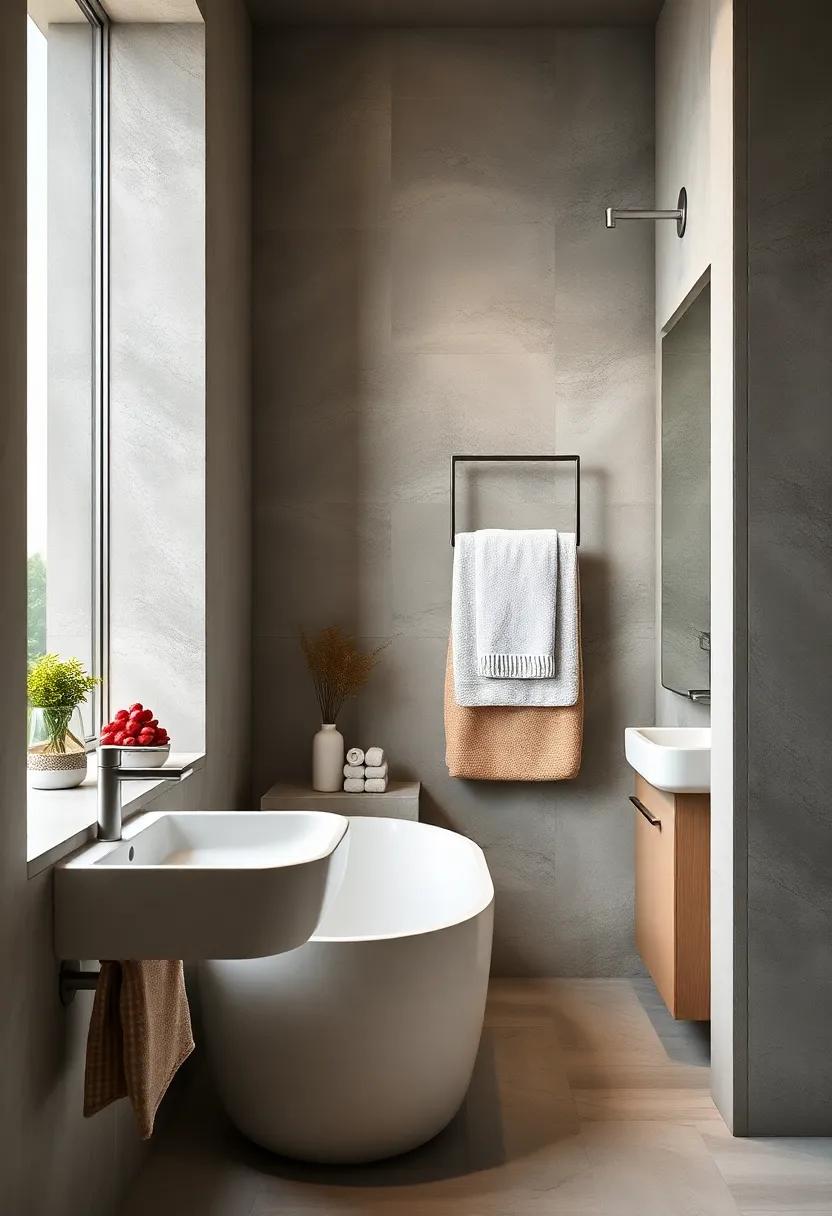 Style Meets⁢ Function: A modern ​vertical towel rack that‌ doubles as ⁤a magazine holder keeps bath essentials⁢ within reach and adds to ​the overall‍ design