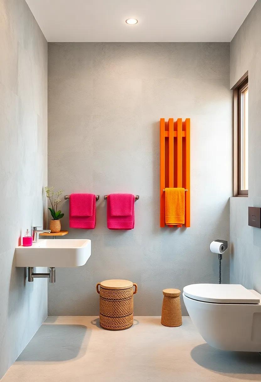 Color Pop: Brightly painted vertical towel racks in vibrant⁣ colors can ​serve as eye-catching accents, ‌making the most of ⁤limited wall space ​in a playful manner