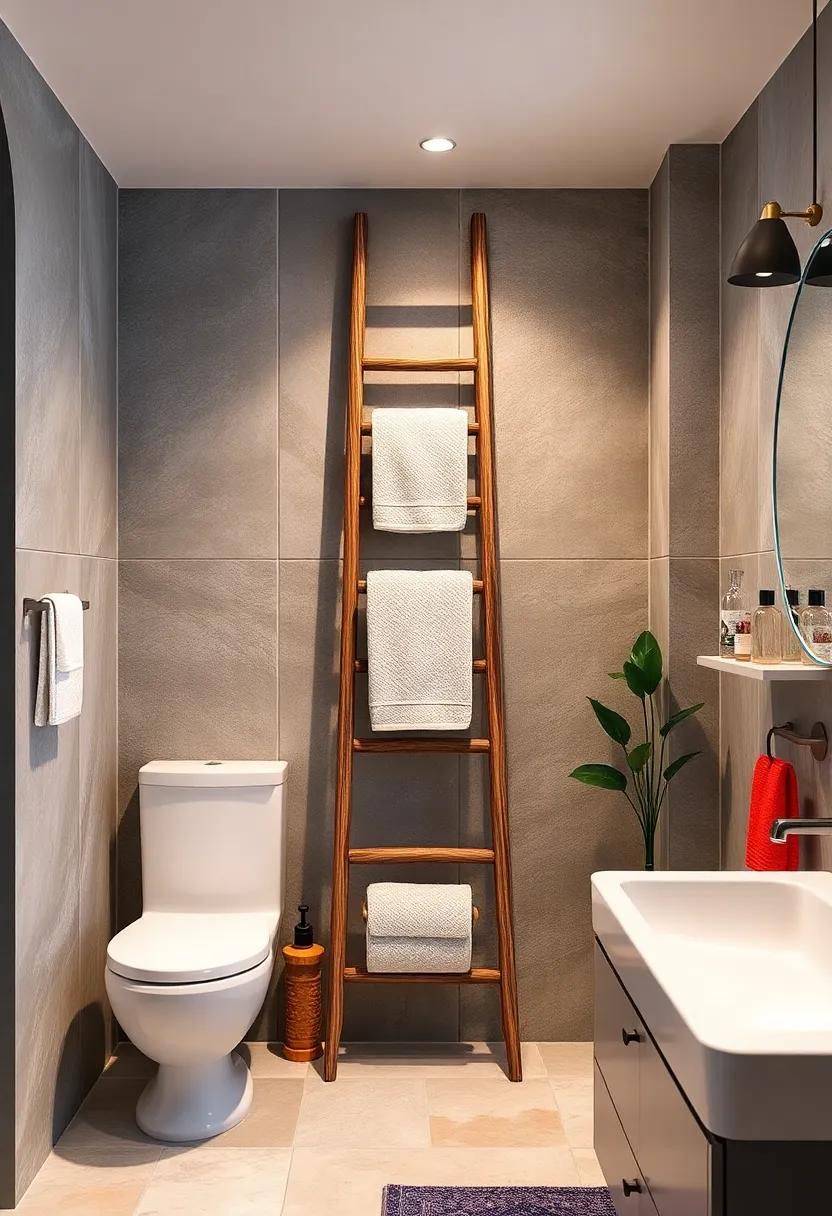 Space⁤ Dividers: A ​tall vertical towel rack can also ​serve as a partition, subtly separating​ areas of a‍ multifunctional bathroom without taking up excess room