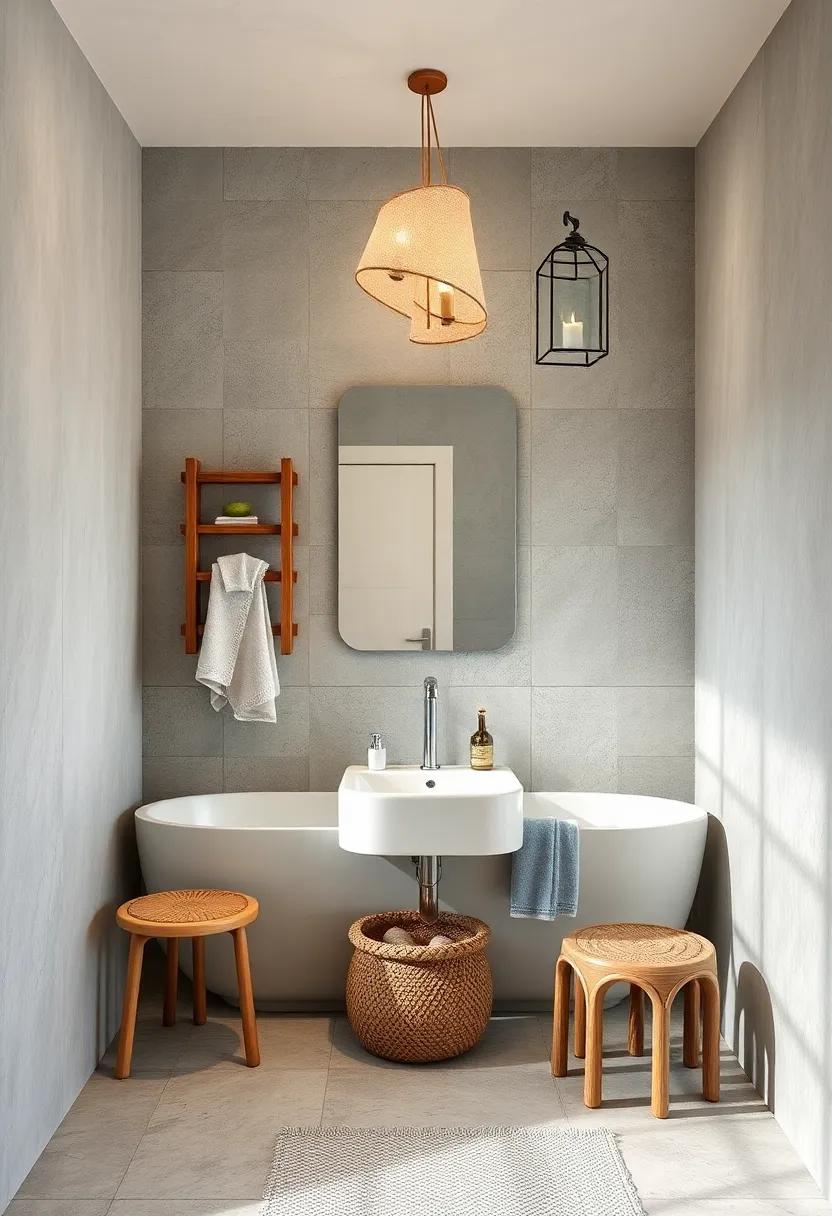 Outdoor Influence: A weathered vertical towel rack inspired ‌by beach homes can⁤ bring a coastal feel to even the smallest ​of ⁤bathrooms