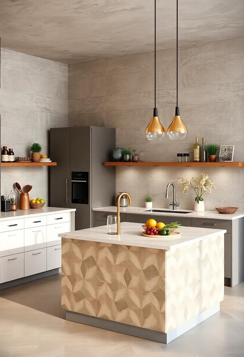 Kitchen Island Focus: Use patterned tiles to wrap your kitchen island, making ⁢it the standout feature⁤ of ⁢your small kitchen