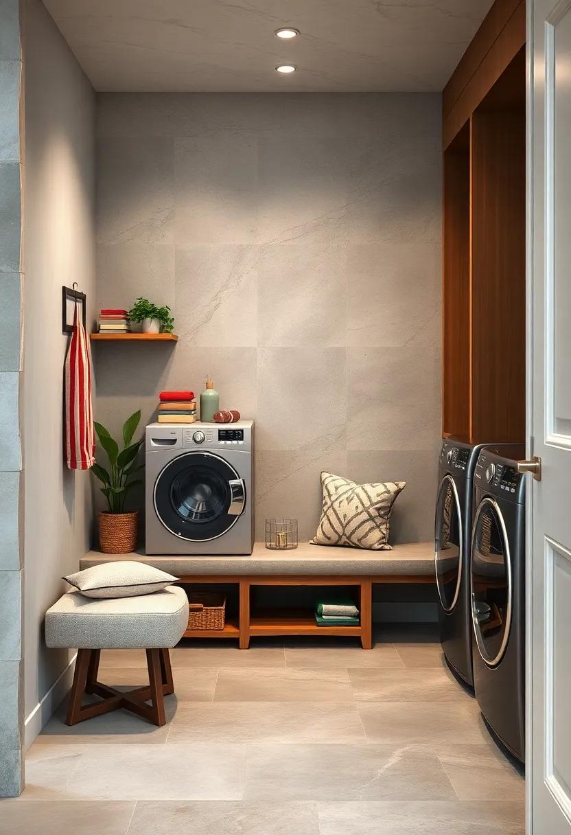 multi-Functional ​furniture: Opt for a bench ⁣or stool that doubles as a storage unit, combining ⁢seating with ​hidden space for laundry supplies